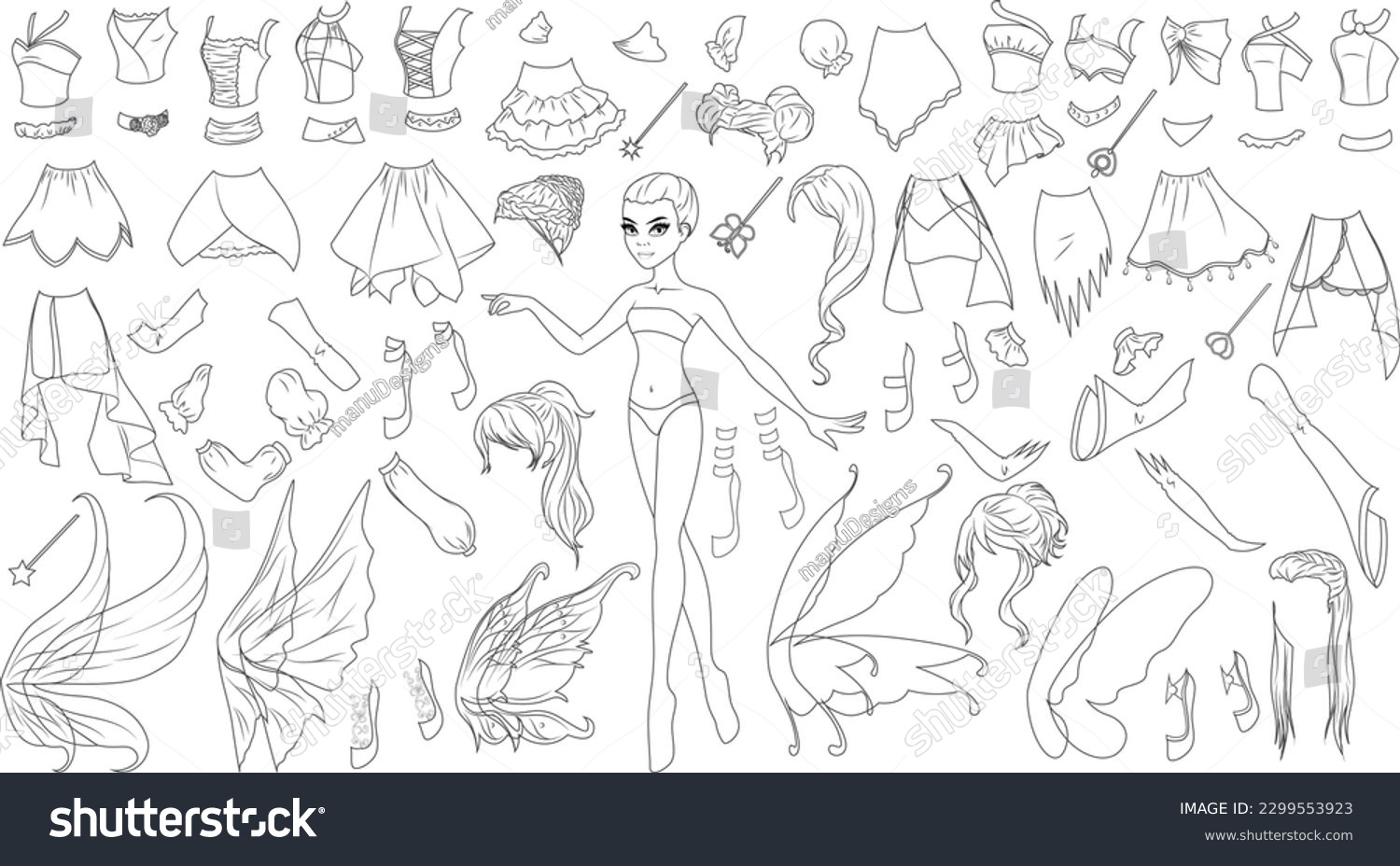 Paper doll outline images stock photos d objects vectors