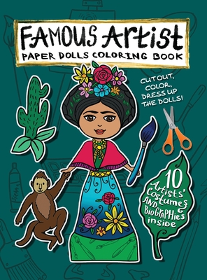 Famous artist paper doll coloring book kids can dress up the dolls in costumes of different well