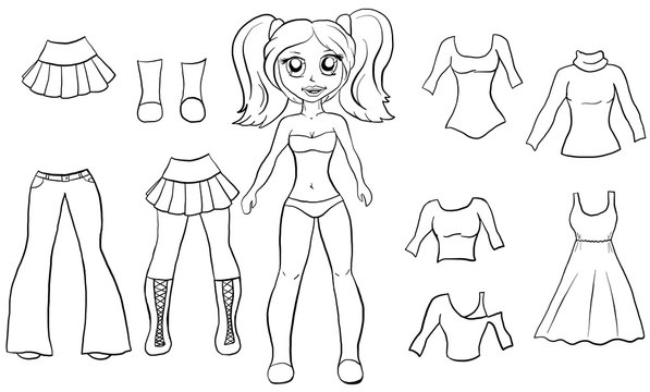Paper doll dress images â browse photos vectors and video