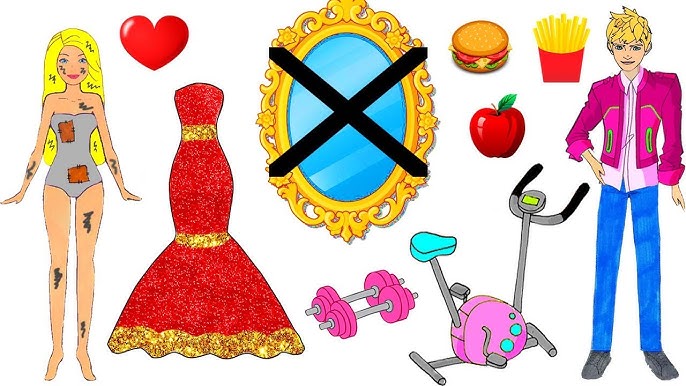 Paper dolls dress up costumes dresses for birthday party papercrafts handmade
