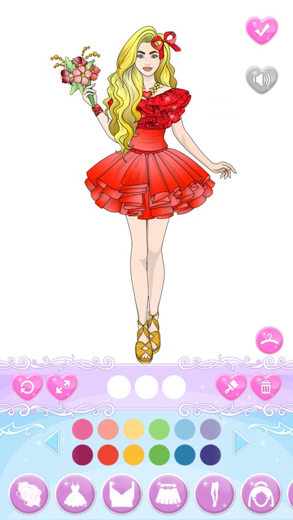 Wedding dress up coloring book by arpaplus