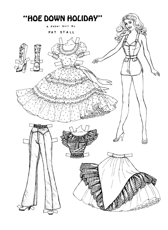 Hoe down holiday paper doll margess blog