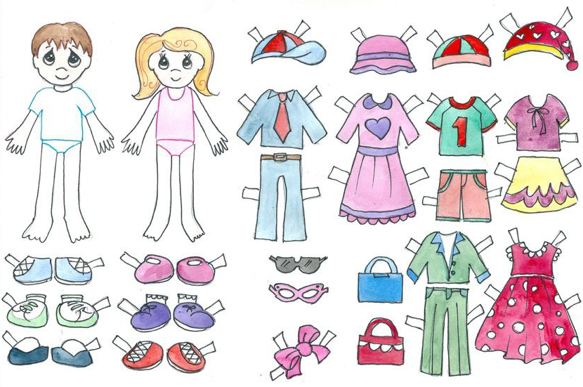 Paper doll template