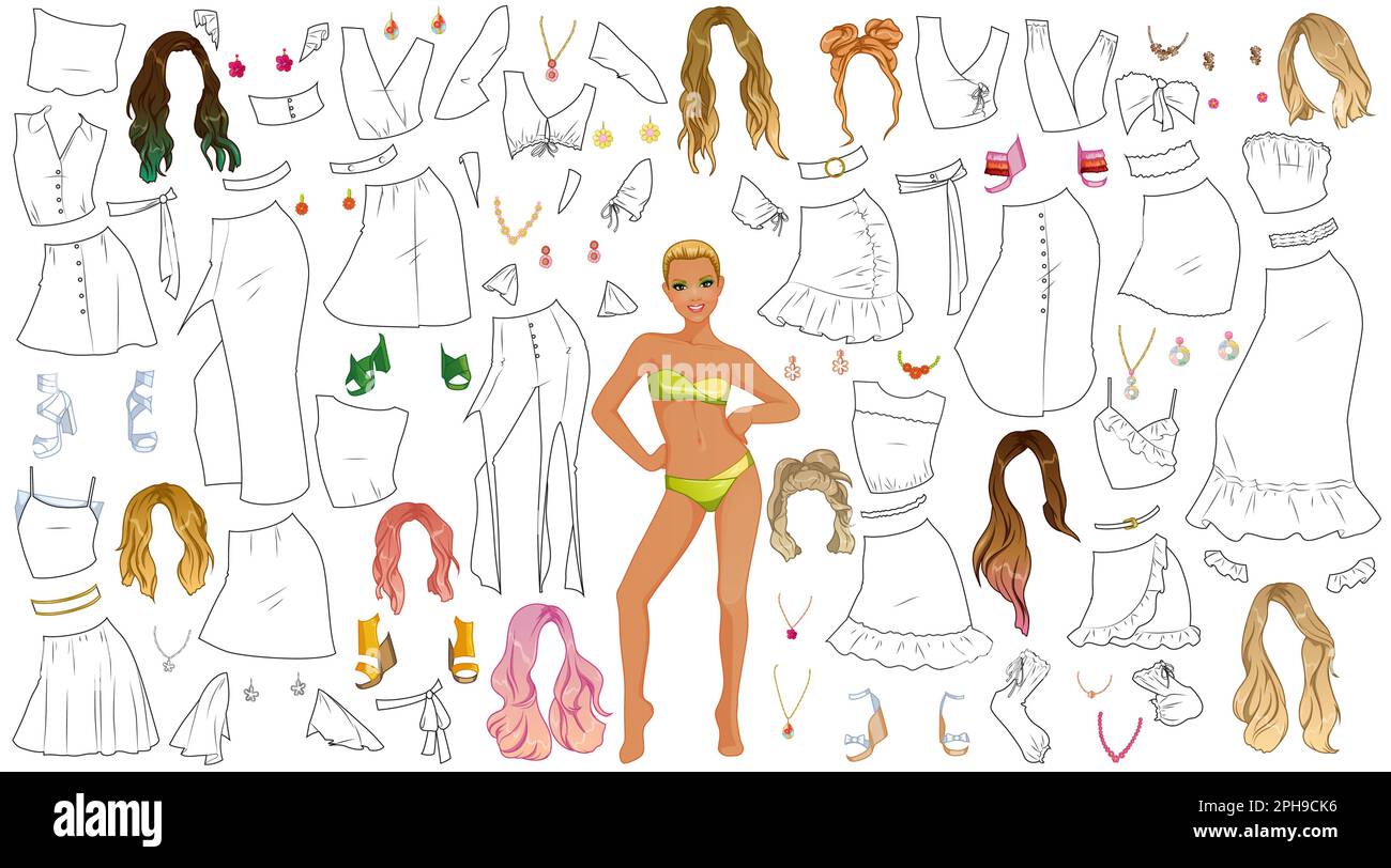 Paper doll clothes hi