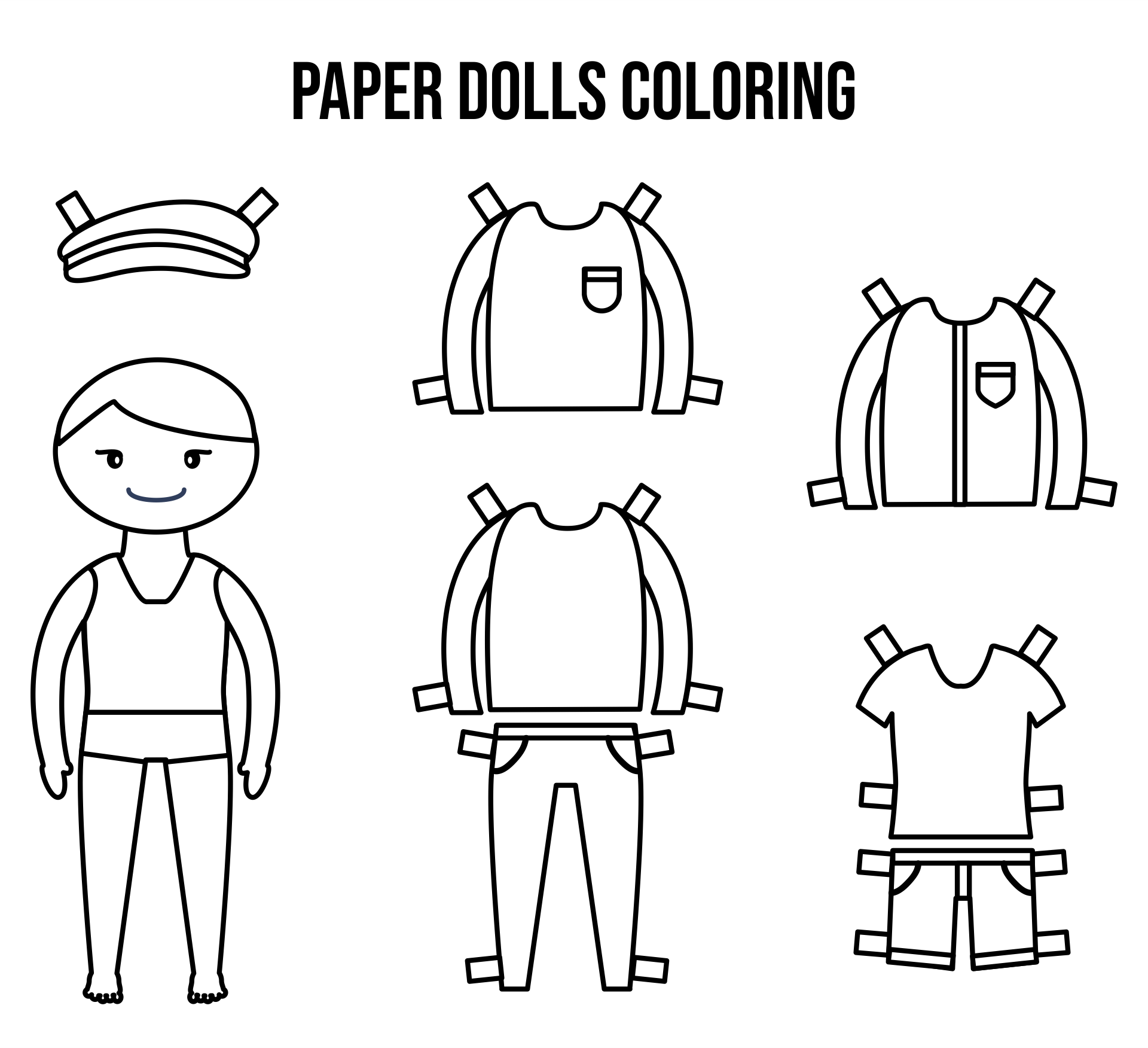 Best printable paper dolls to color pdf for free at