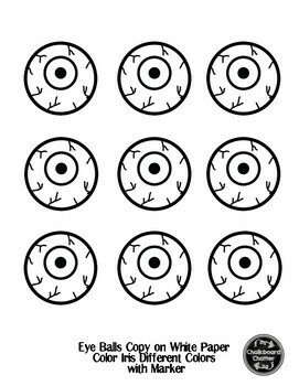 Halloween eyeballs in a jar craft by chalkboard chatter tpt