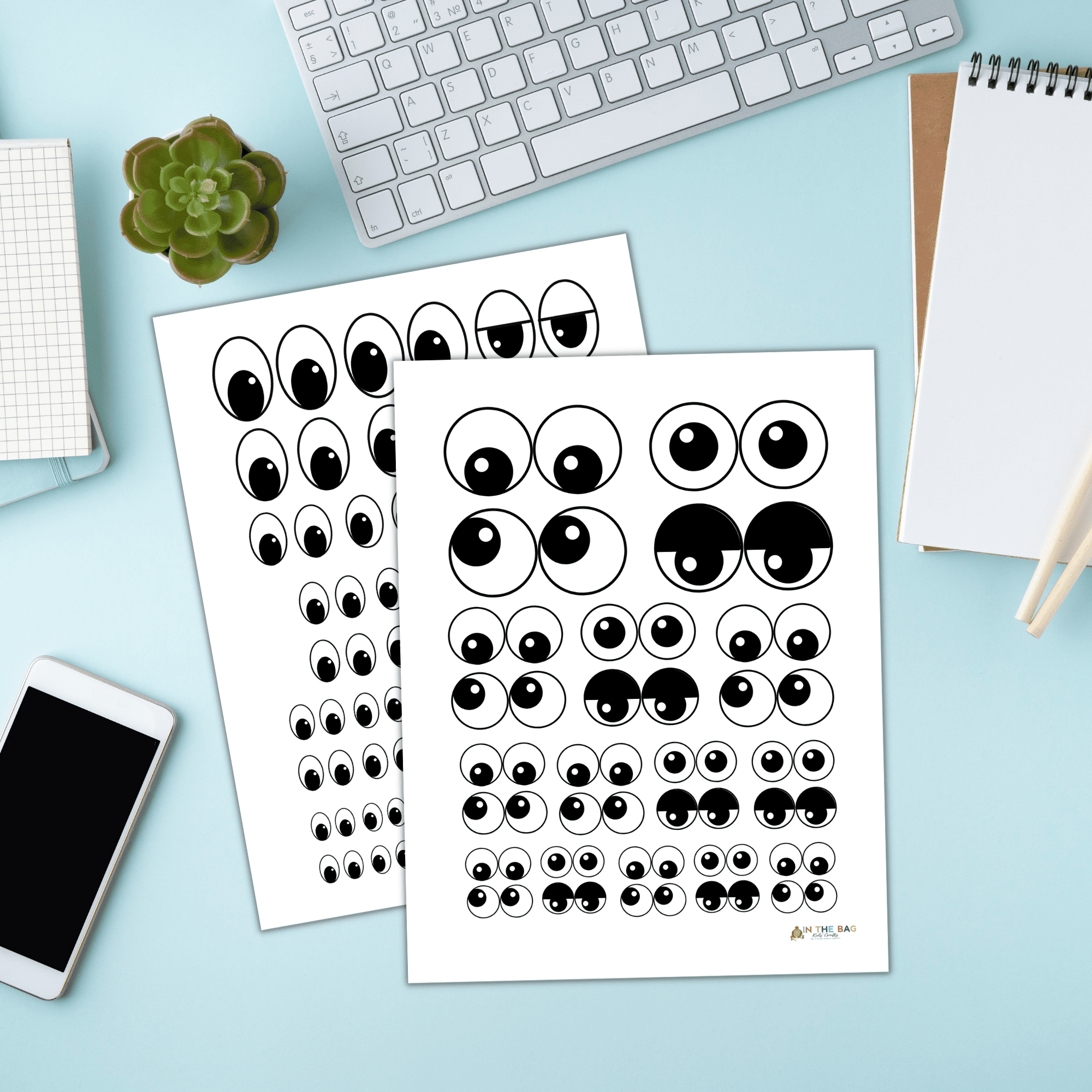 Paper googly eyes â in the bag kids crafts