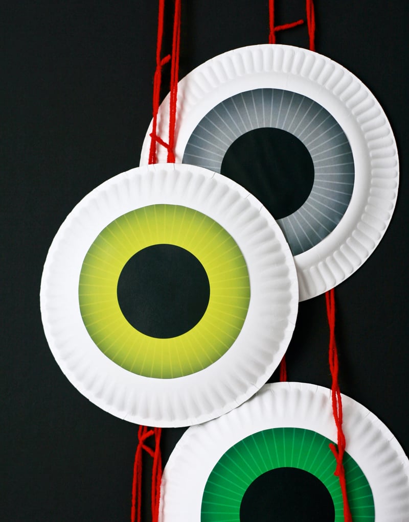 Dangling eyeballs free halloween printables