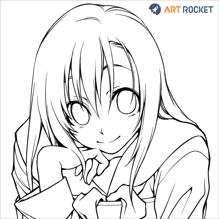 Paint anime eyes in steps art rocket