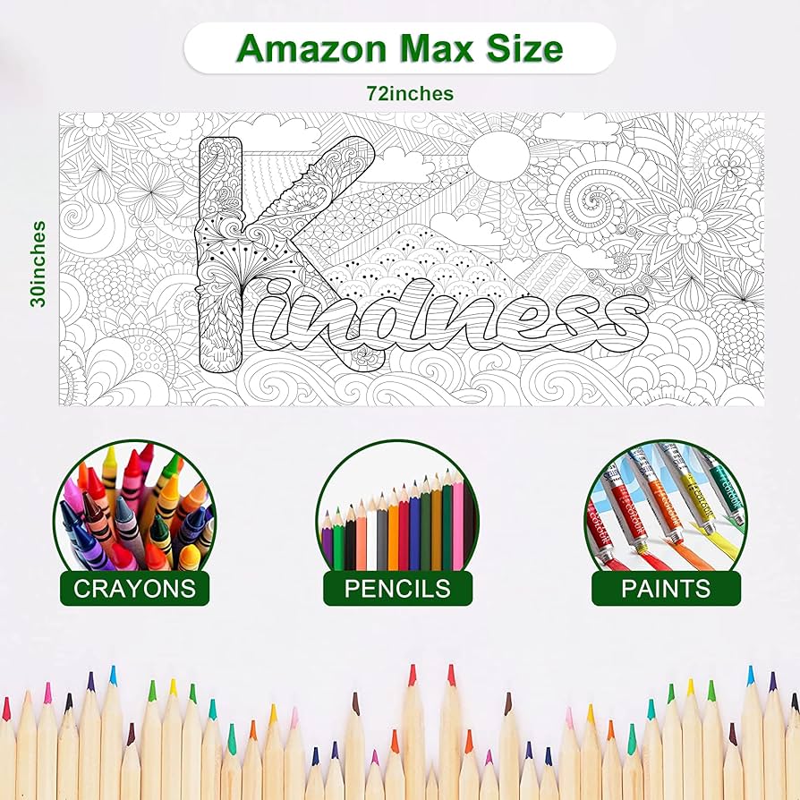 Giant mandala coloring poster jumbo flower drawing paper x inch large coloring tablecloth for adults kids teens coloring books bulk coloring pages for art party decorations wall drawing games