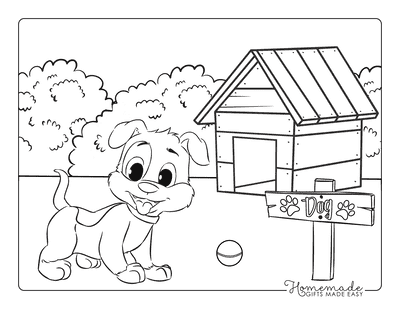 Free dog coloring pages for kids adults
