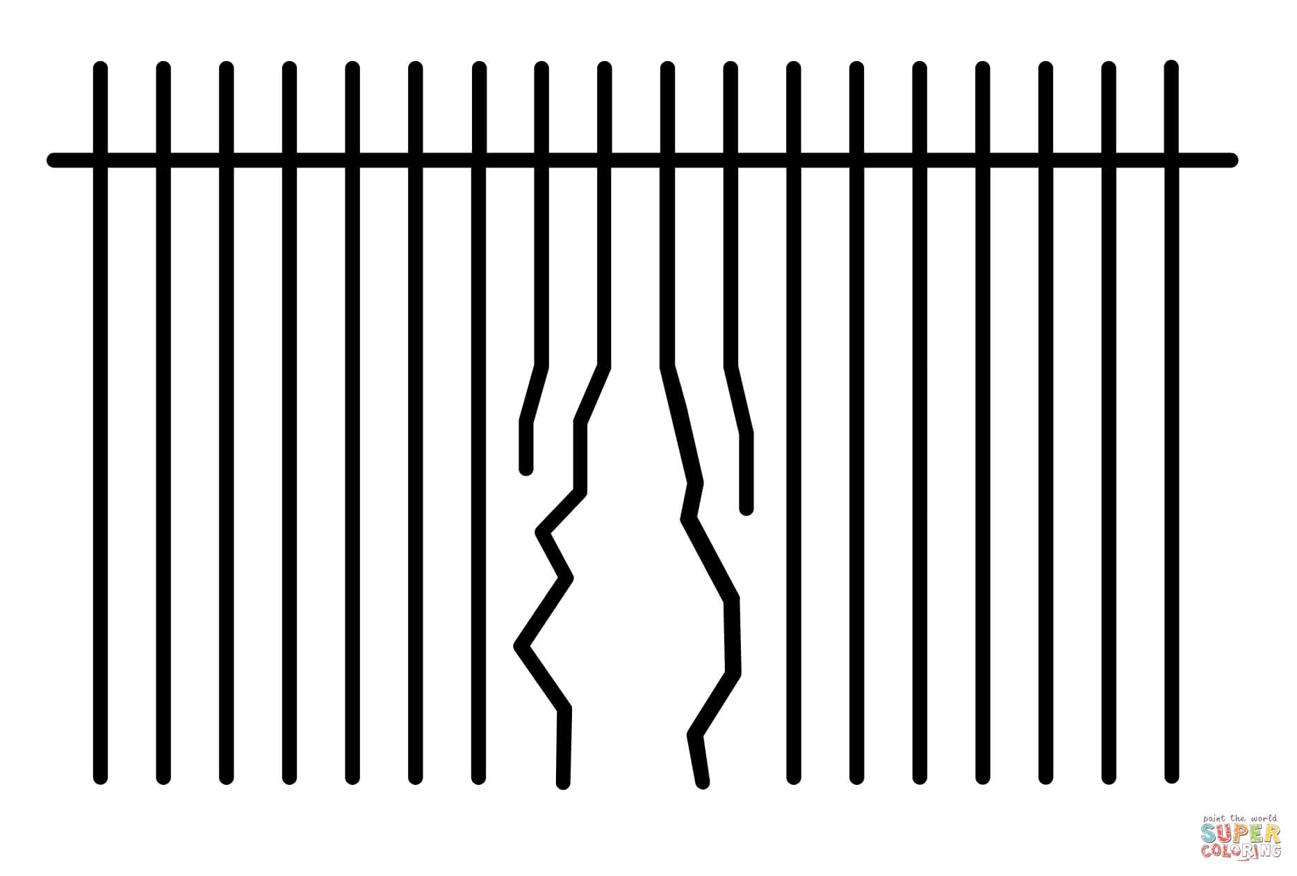 Fence coloring page free printable coloring pages