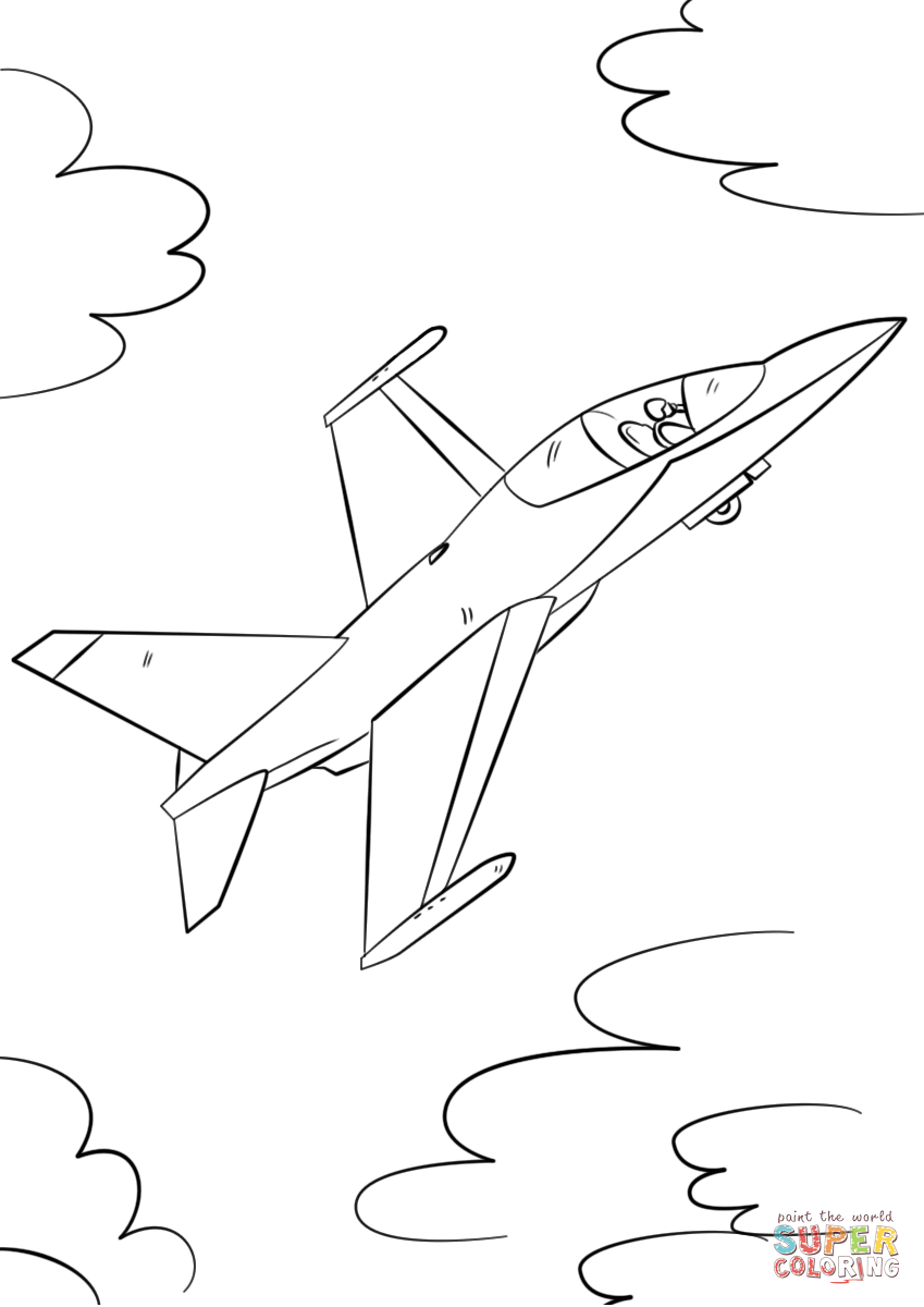 Military fighter jet coloring page free printable coloring pages