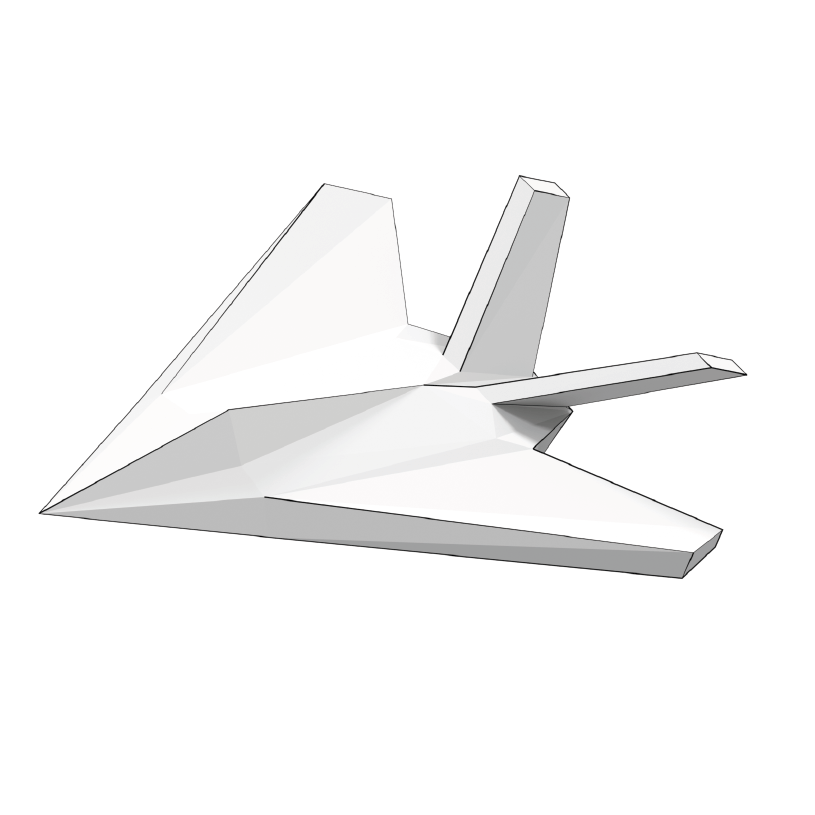 Nighthawk jet fighter d papercraft free printable papercraft templates