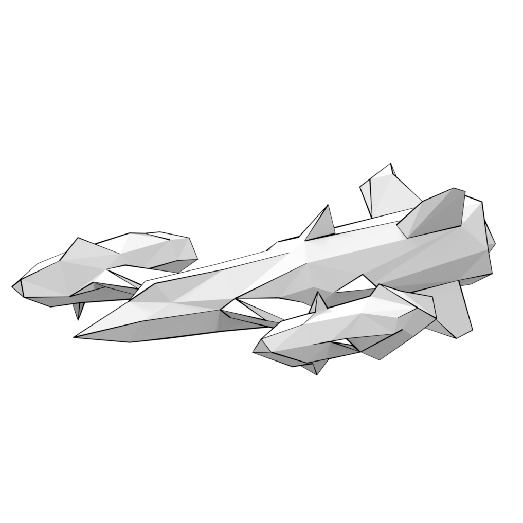 D papercraft of dilgar thorun heavy fighter from the babylon free printable papercraft templates