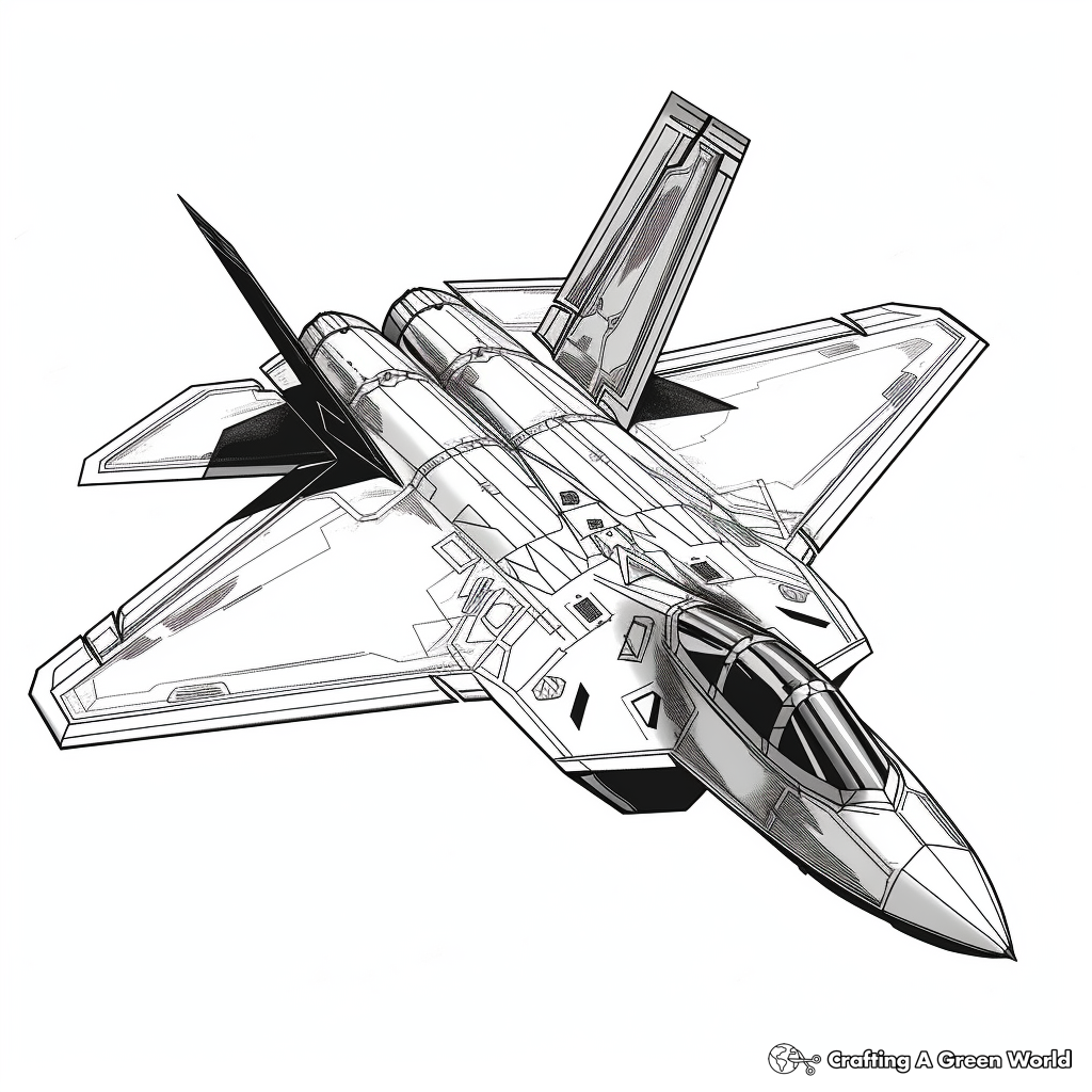 Fighter jet coloring pages