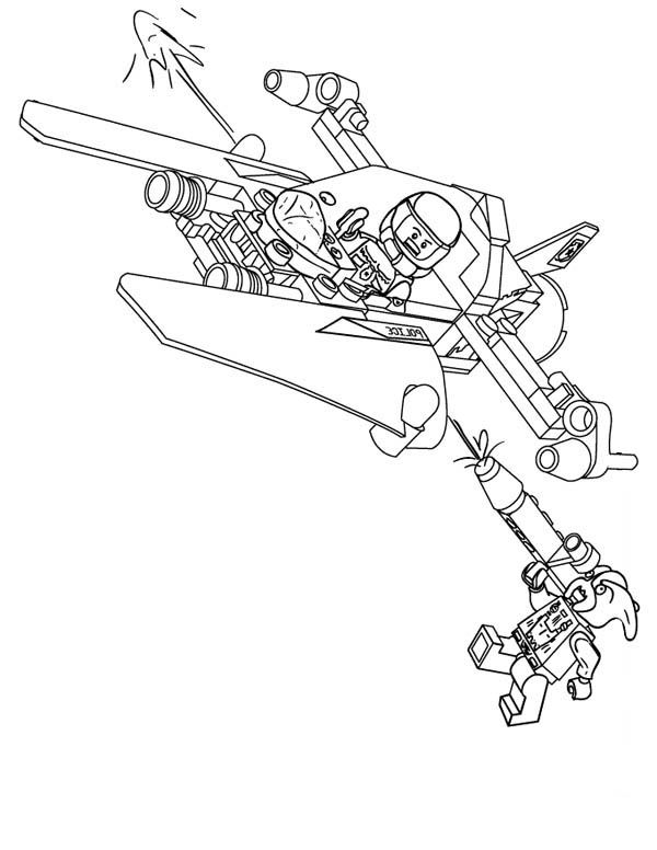 Lego spaceship coloring page