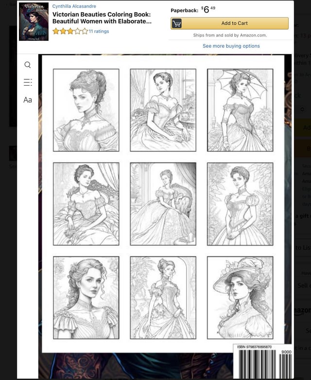 Be super careful ordering coloring books from amazon i found this book and was so excited only to find out that the art is ai