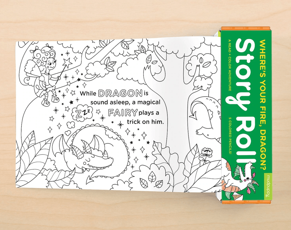 Mudpuppy coloring story roll ten little baby kids toys