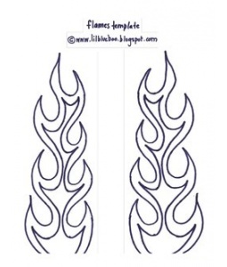 Flames template zentangle patterns skulls drawing flame art