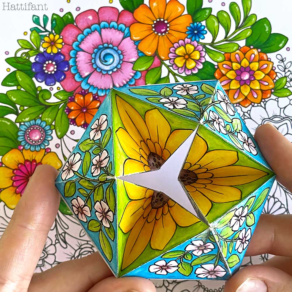 Coloring pages flower tangles