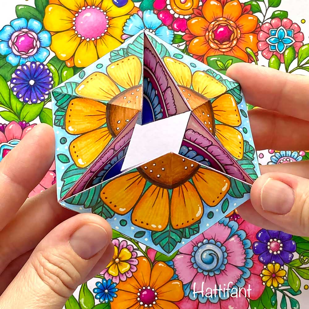 Watch me create a flower burst coloring page