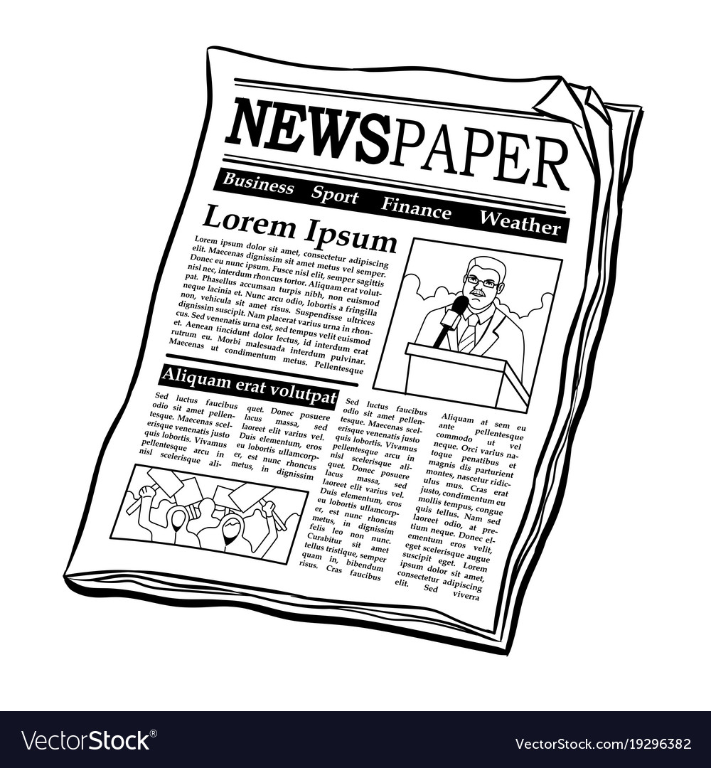 Newspaper coloring book royalty free vector image