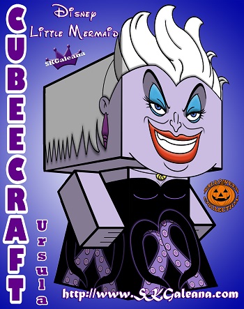 Cubeecraft of ursula from disney the little mermaid â