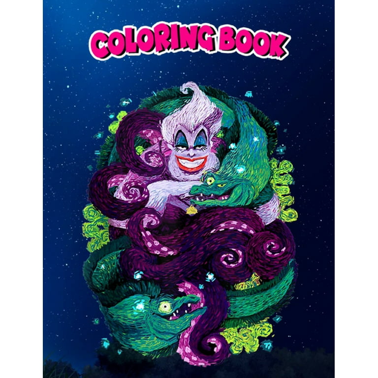 Coloring book the little mermaid ursula sea witch painting tank top children coloring book pages to color paperback