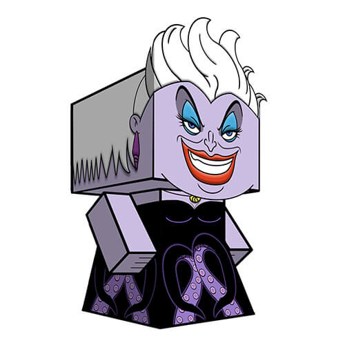 Ursula witch paper toy free printable papercraft templates