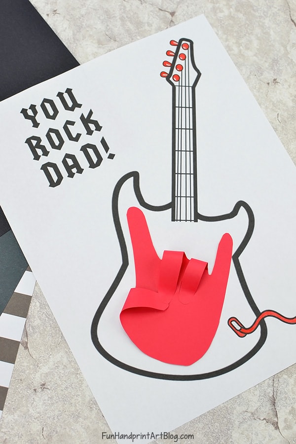Dad you rock card for fathers day