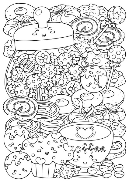 Thousand coffee coloring pages royalty