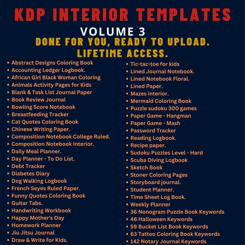 Buy amazon kdp interior templates