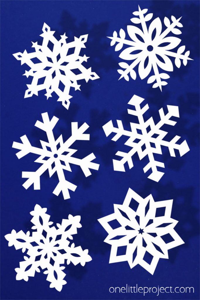 Cut out snowflake patterns