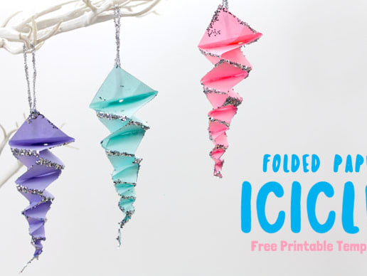 Fabulous folded paper icicle craft