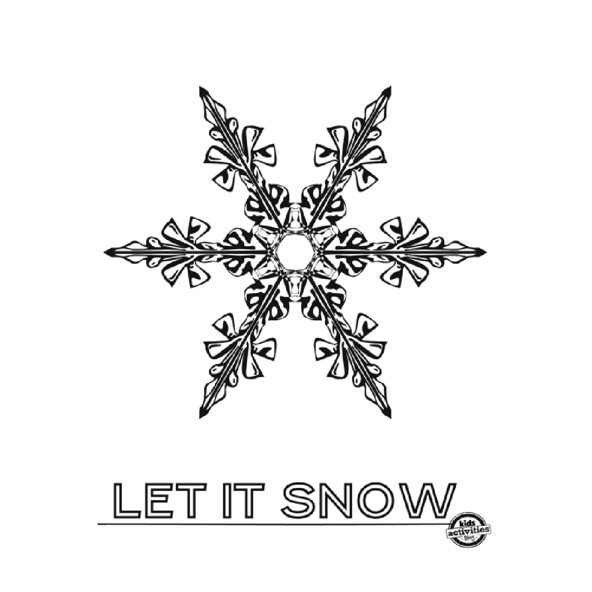 Use snowflake coloring pages to make glow