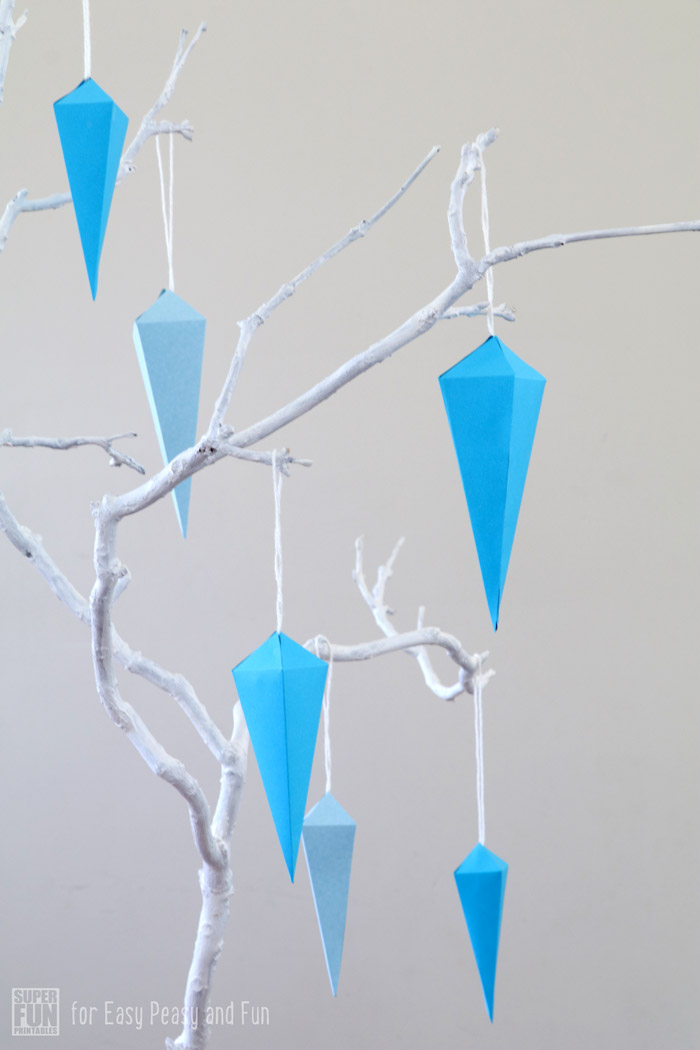 Geometric icicle diy ornaments