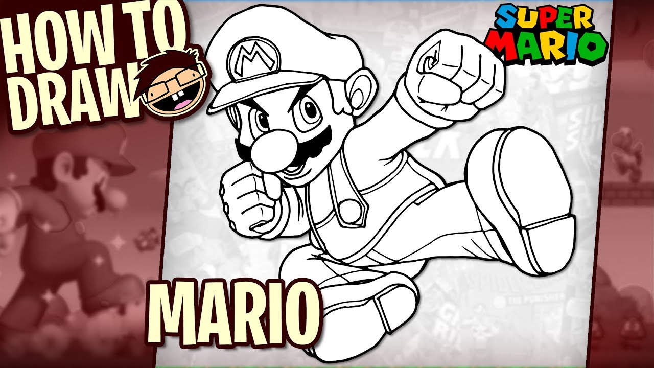 How to draw ario super ario bros narrated easy step