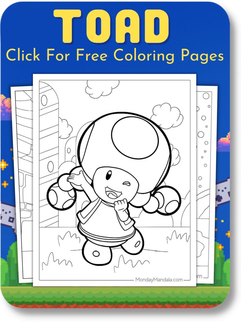 Video game coloring pages free pdf printables