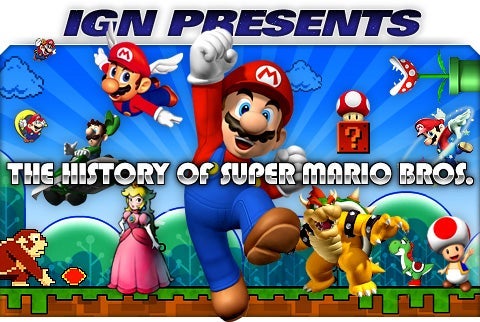 Presents the history of super mario bros