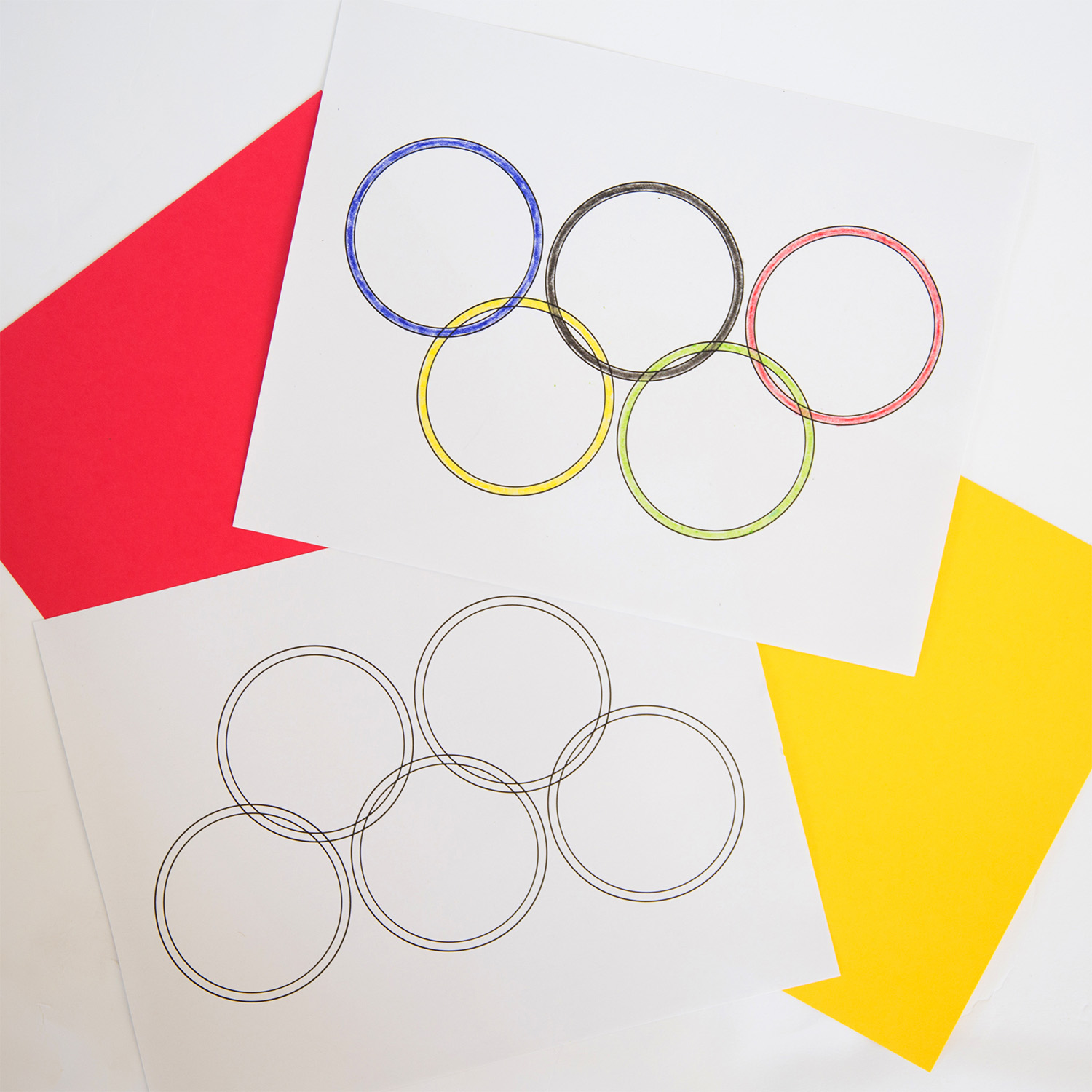 Olympic rings coloring page