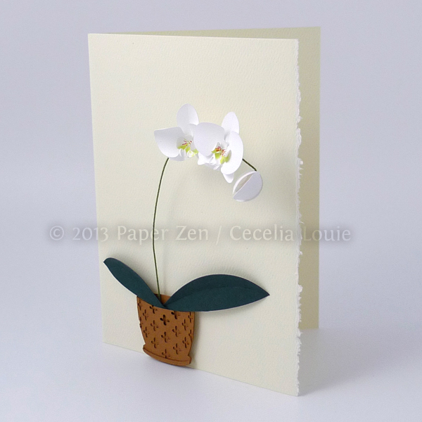 Wele to paper zen cecelia louie paper orchid birthday card