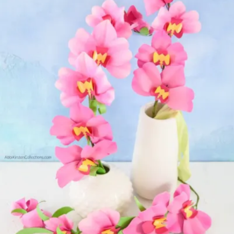 Diy paper orchid flowers tutorial abbi kirsten collections