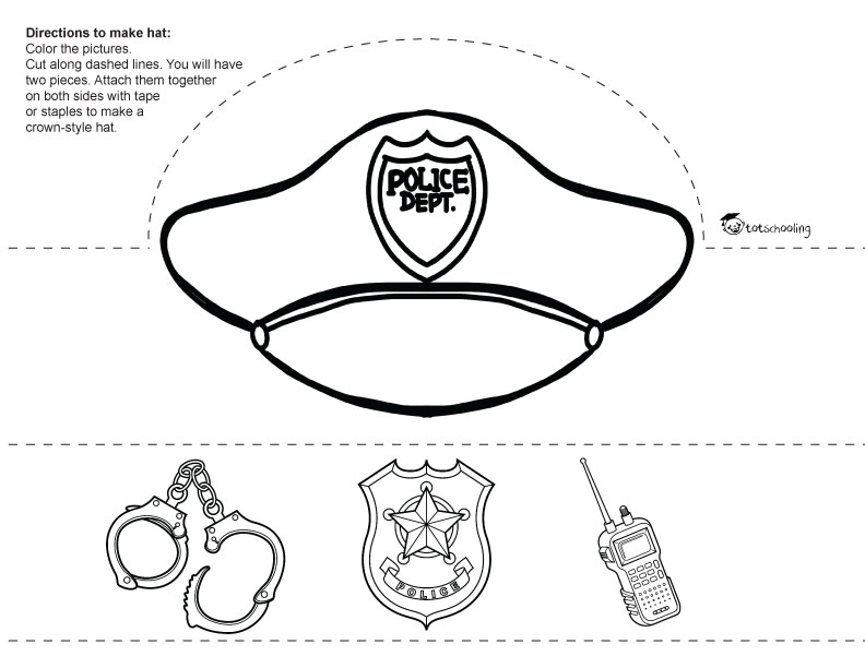 Community helpers printable paper hats