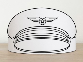 Police cap paper crown printable template
