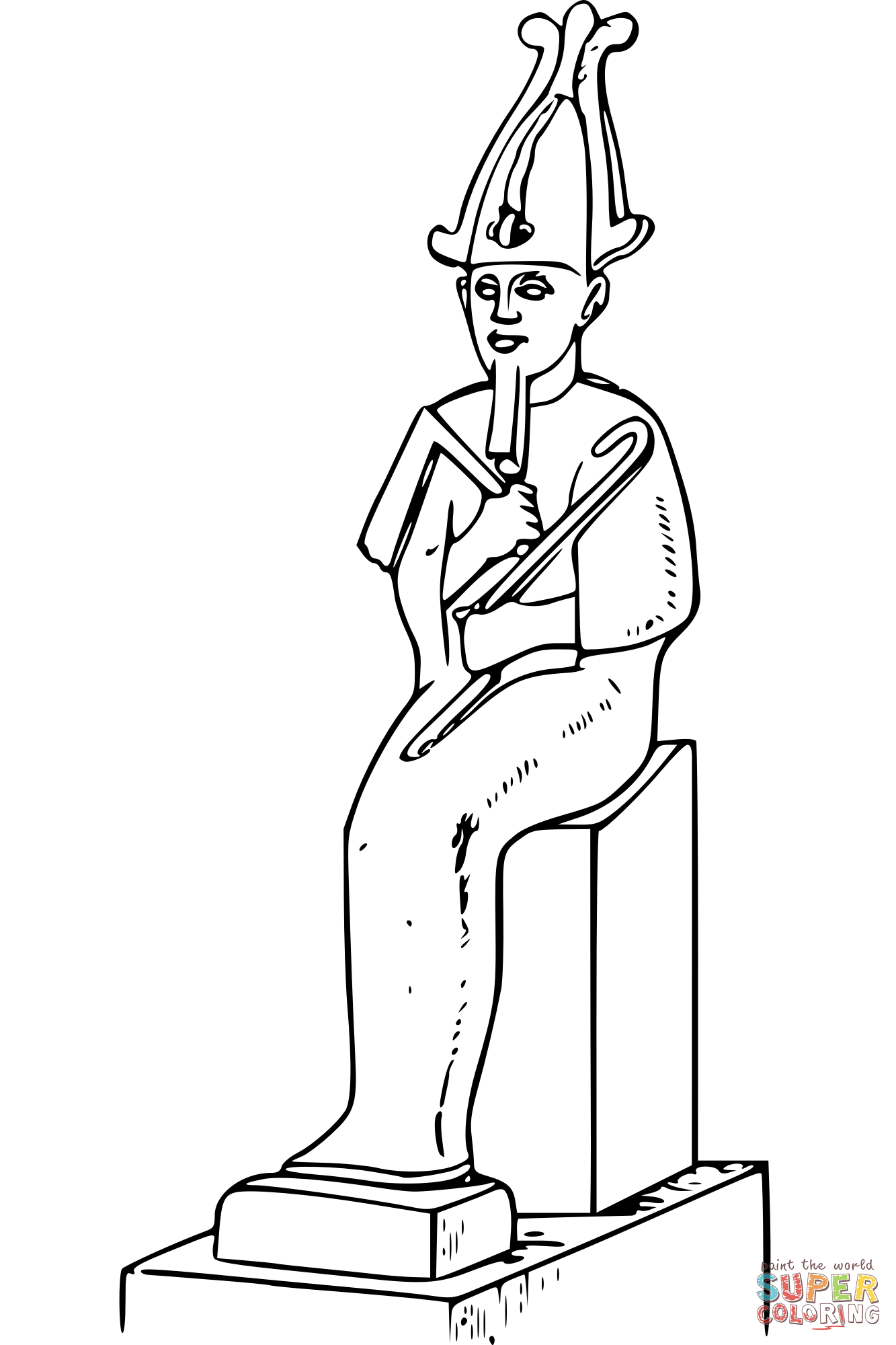 Crook and flail coloring page free printable coloring pages