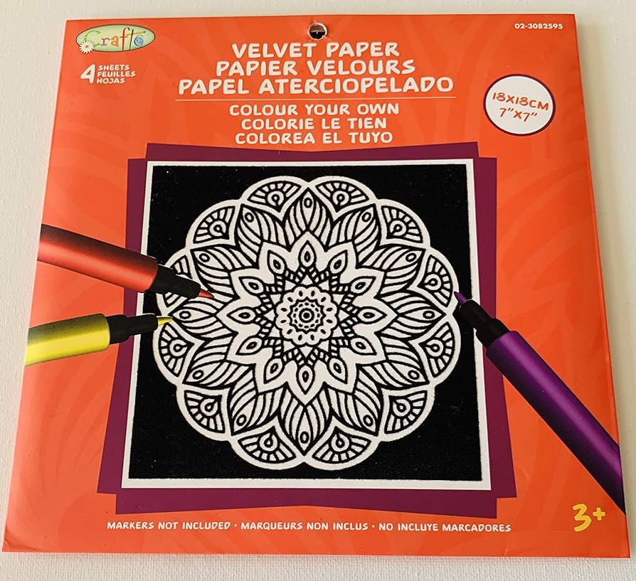 Craft sensations diy velvet paper coloring pages
