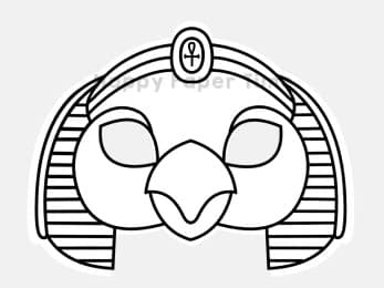 Horus mask egypt printable paper template