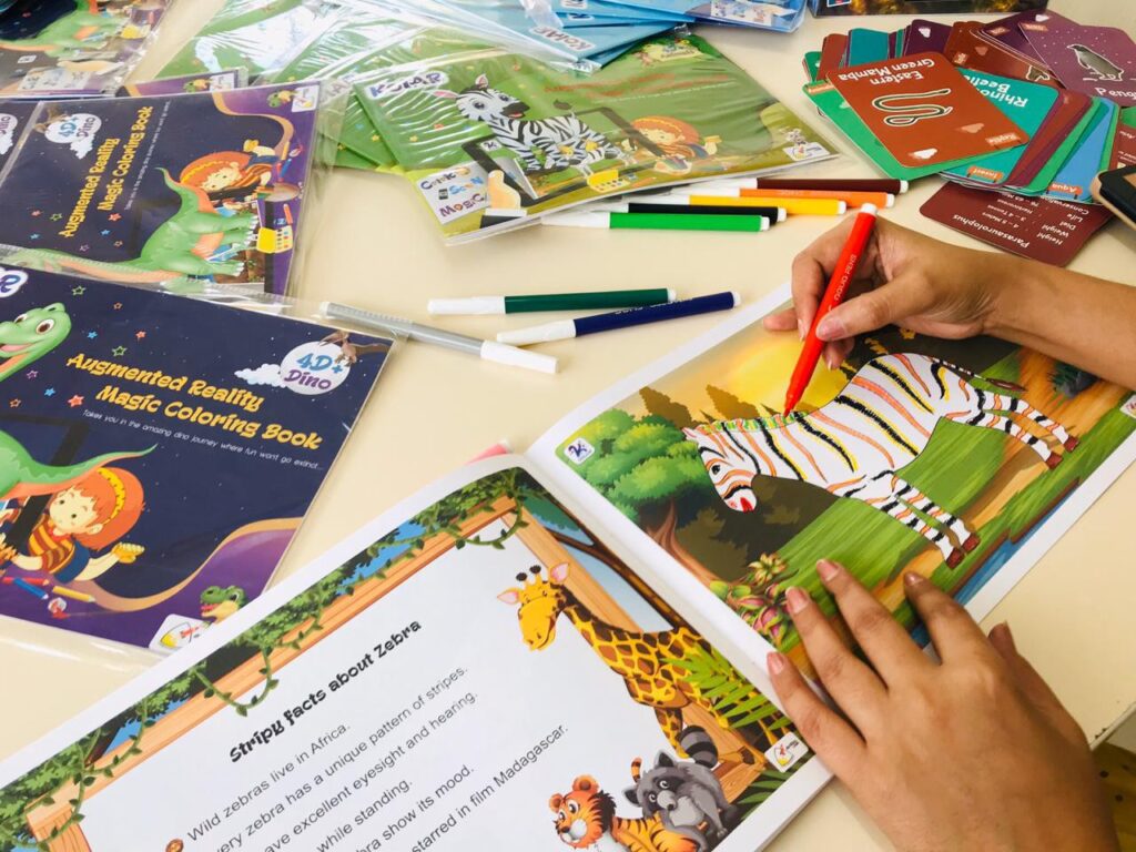 Coloring book augmented reality