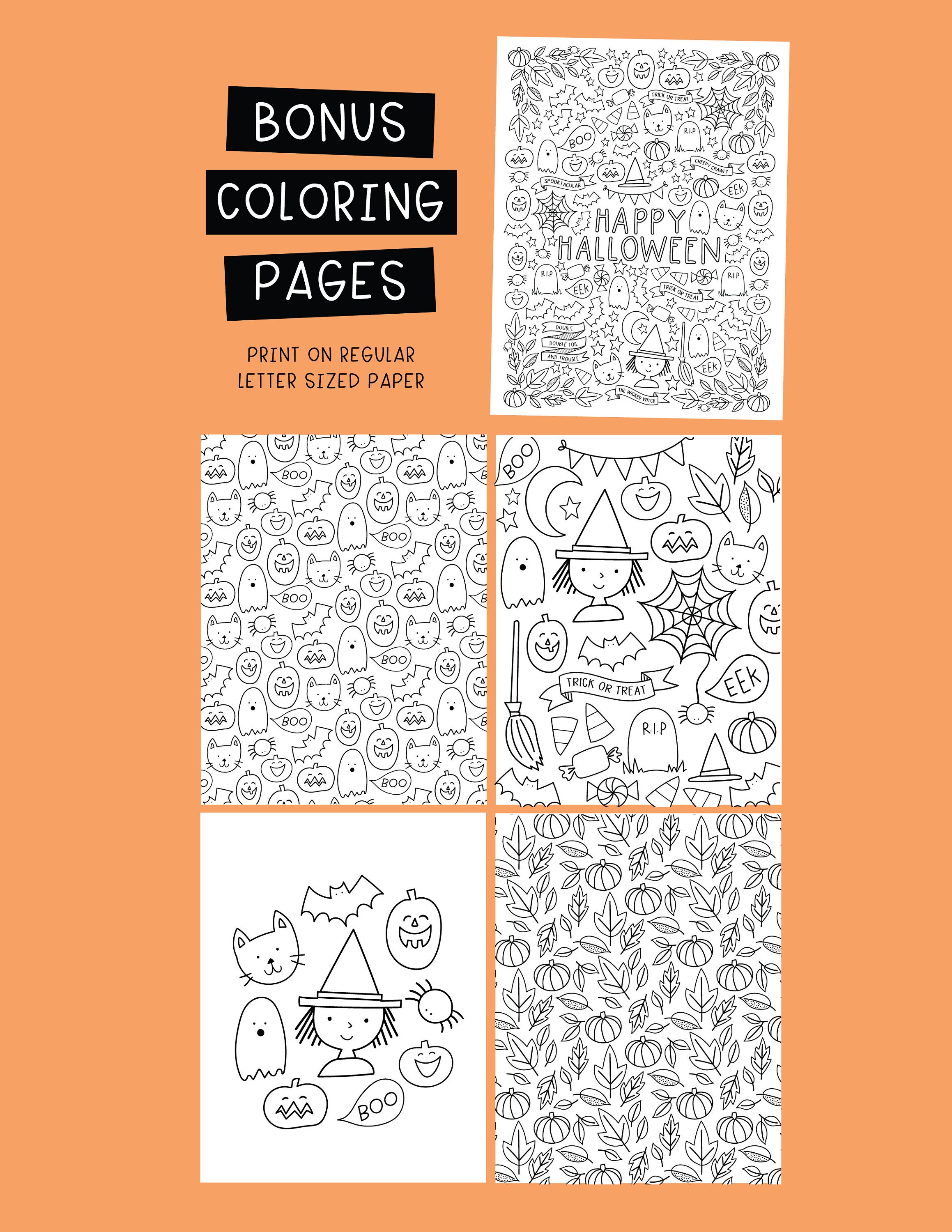 Giant halloween kids coloring pages download now